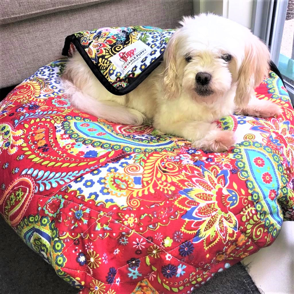 Juniper reversible quilted Ultra soft cotton blanket for all pets JalPuppy